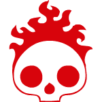 Burning skull